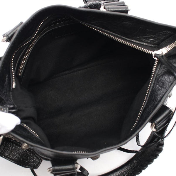 Balenciaga Neo Cagoule Tote M Handbag Black Leather | Designer Luxury Handbag