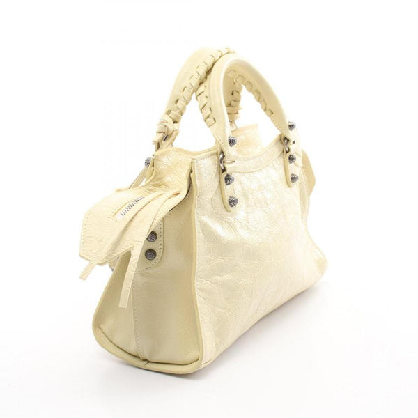 Balenciaga Neo Kagole XS Handbag Leather Light Beige | Studded Leather Shoulder Bag