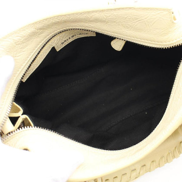 Balenciaga Neo Kagole XS Handbag Leather Light Beige | Studded Leather Shoulder Bag
