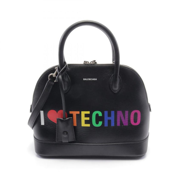 Balenciaga Ville TOP Handle S I LOVE Techno Handbag Leather Black | Designer Luxury Handbag