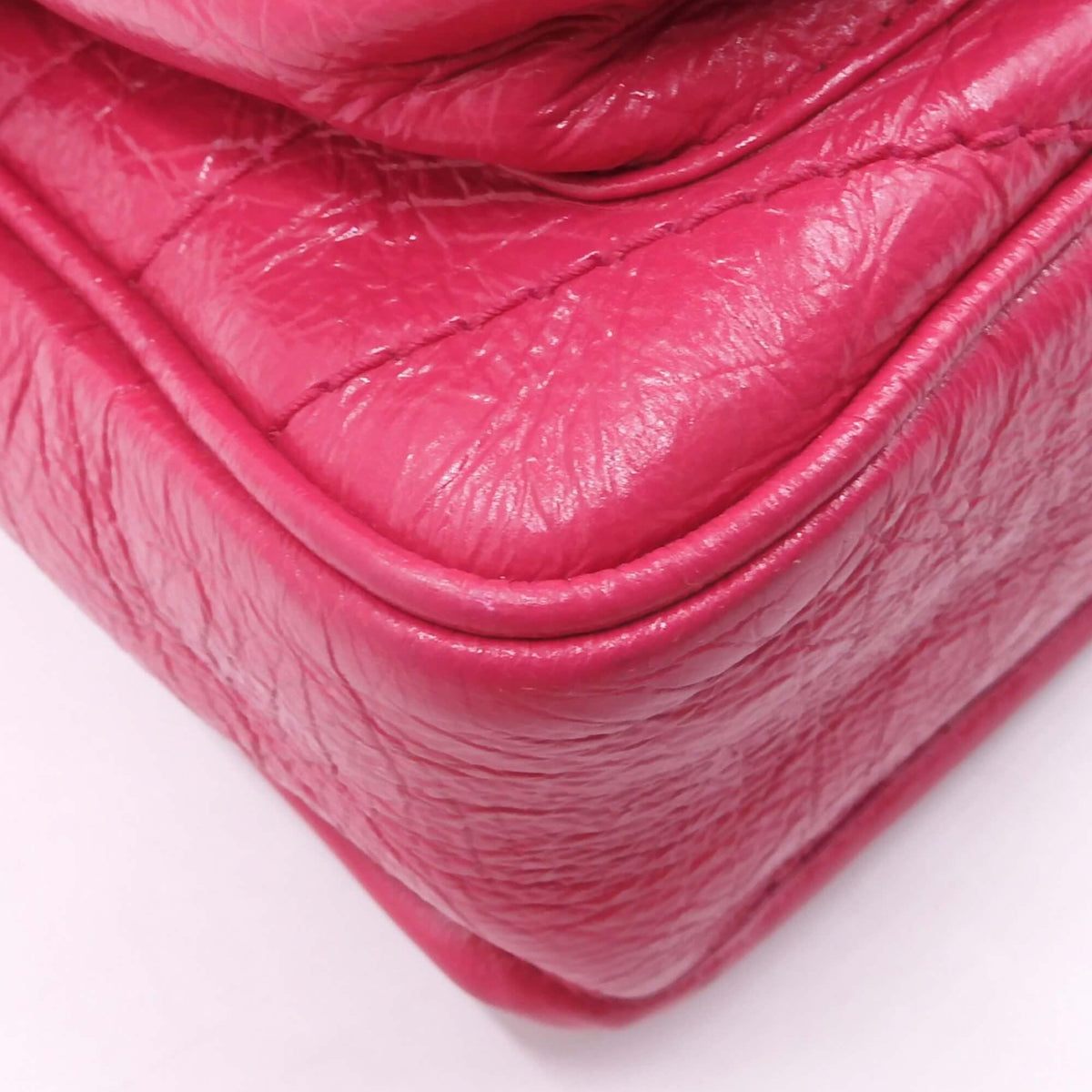 Saint Laurent Bags- Saint Laurent Baby Niki Crinkle Fuchsia Luxury Designer Leather Handbag