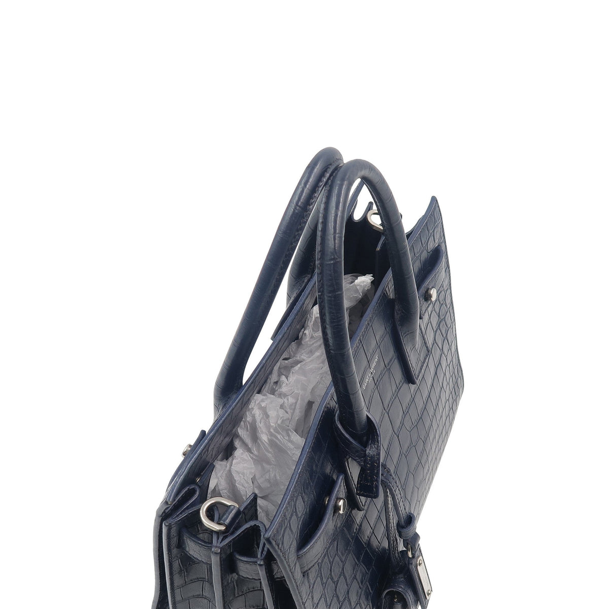 Saint Laurent Bags? Saint Laurent Baby Sac De Jour Souple Crocodile Embossed Navy Elegant Everyday Designer Handbag