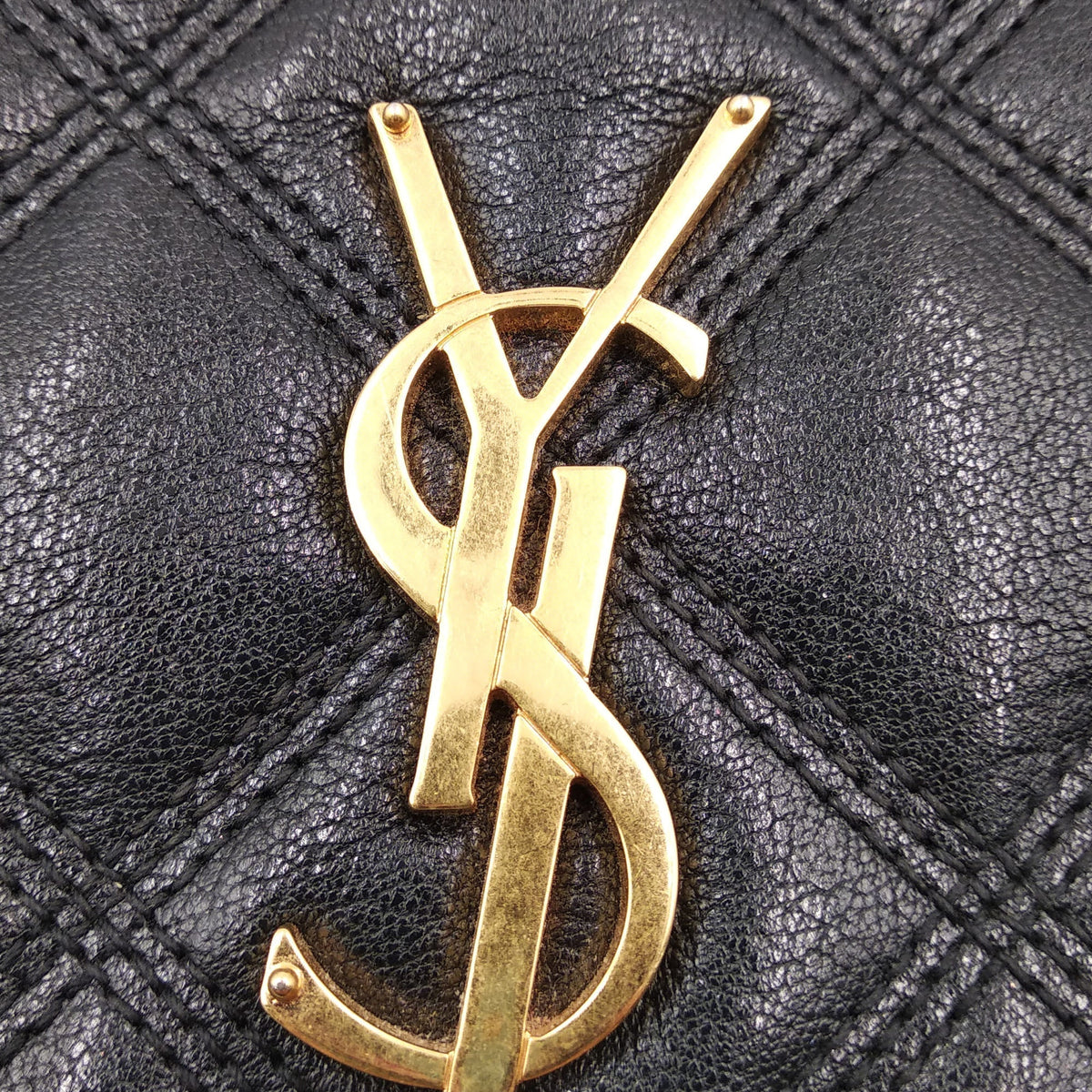 Saint Laurent Wallets? Saint Laurent Becky Diamond-Quilted Chain Wallet Black Premium Leather Designer Wallet