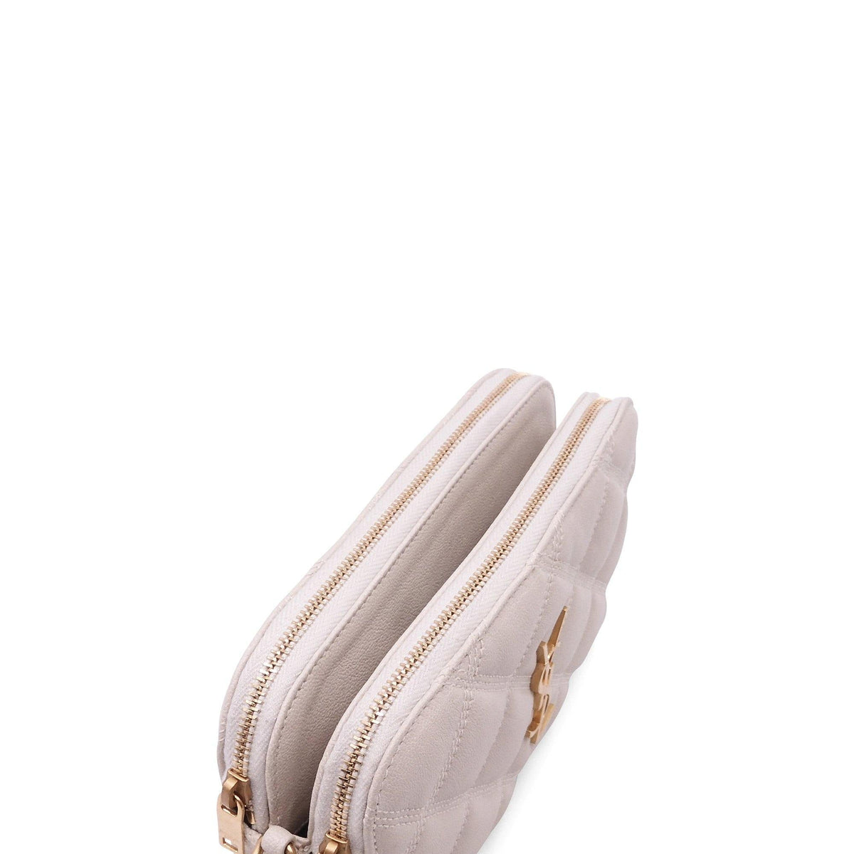 Saint Laurent Bags? Saint Laurent Becky Double Zip Pouch Shoulder Bag Dusky White Elegant Everyday Designer Handbag