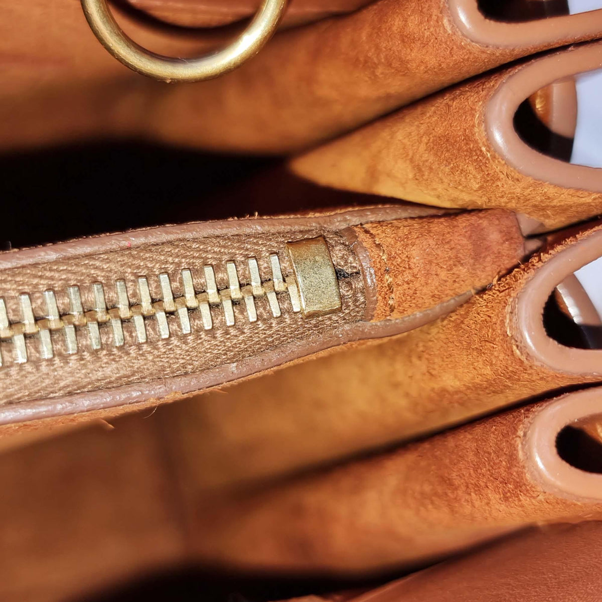 Close-up of Classic bags hardware and fine stitching