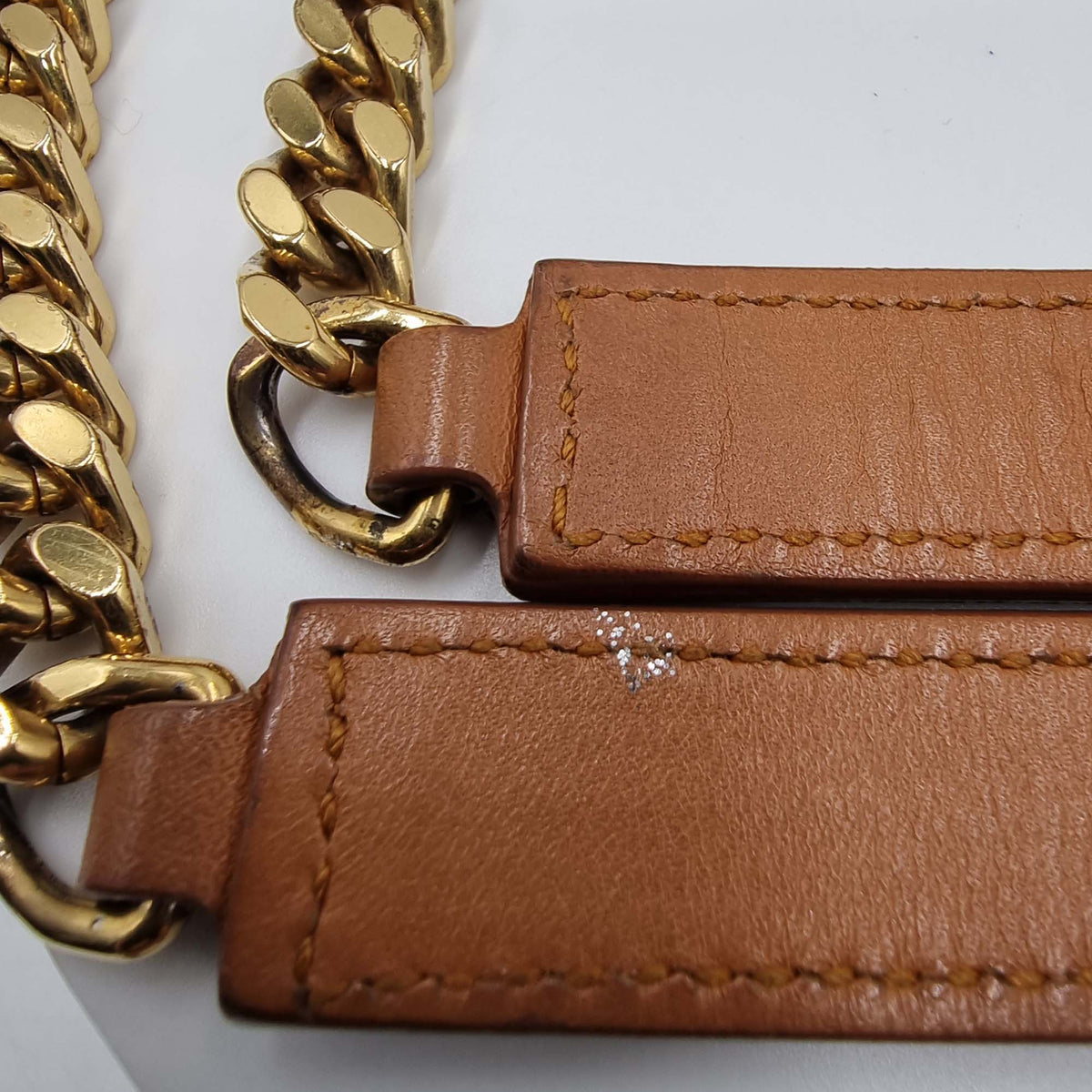 Close-up of Large bags hardware and fine stitching