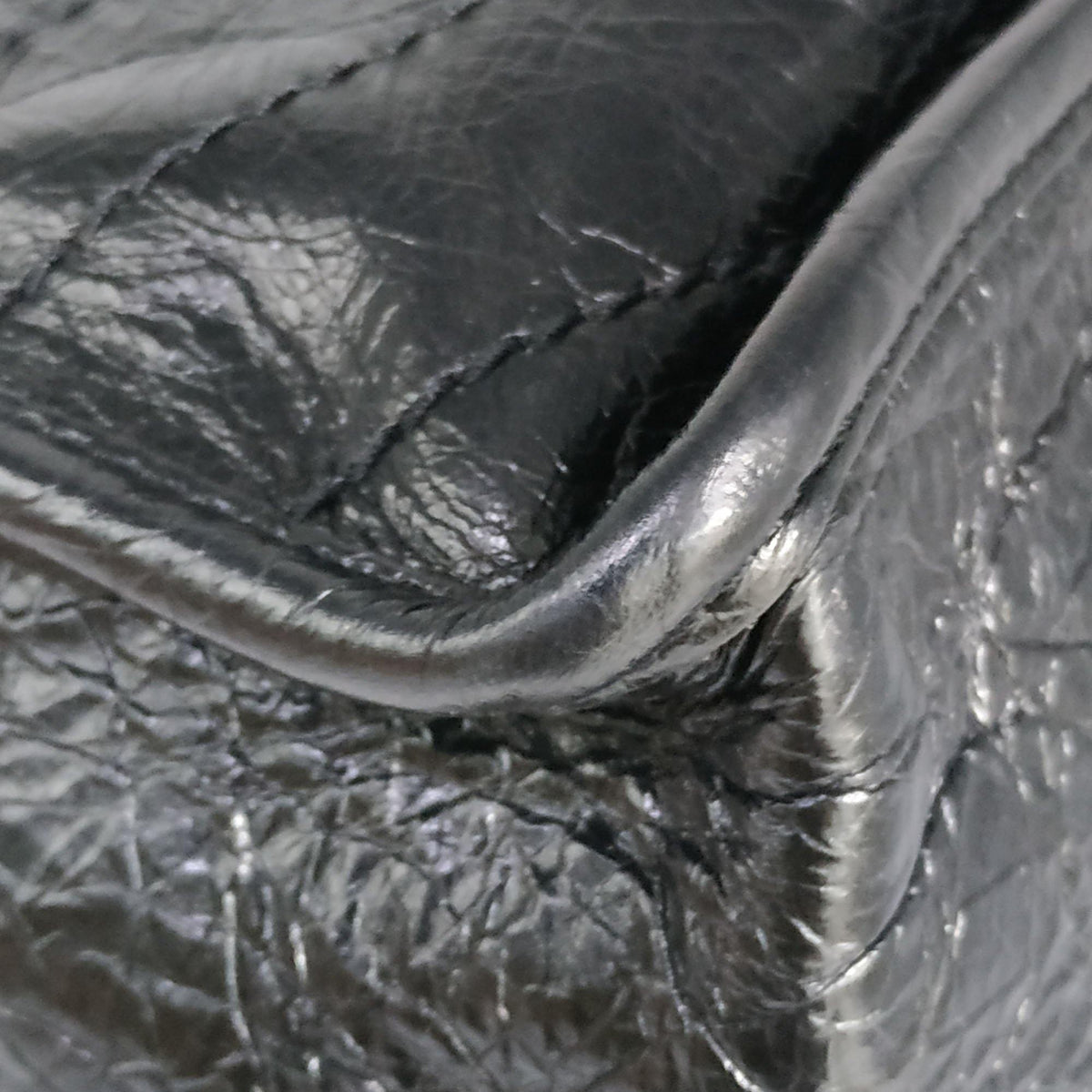 Close-up of Large bags hardware and fine stitching