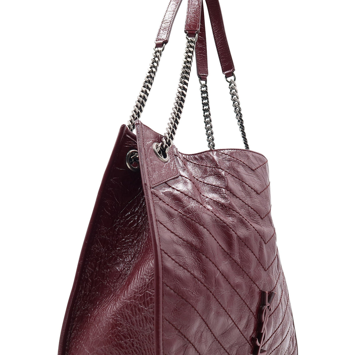 Close-up of Medium bags hardware and fine stitching