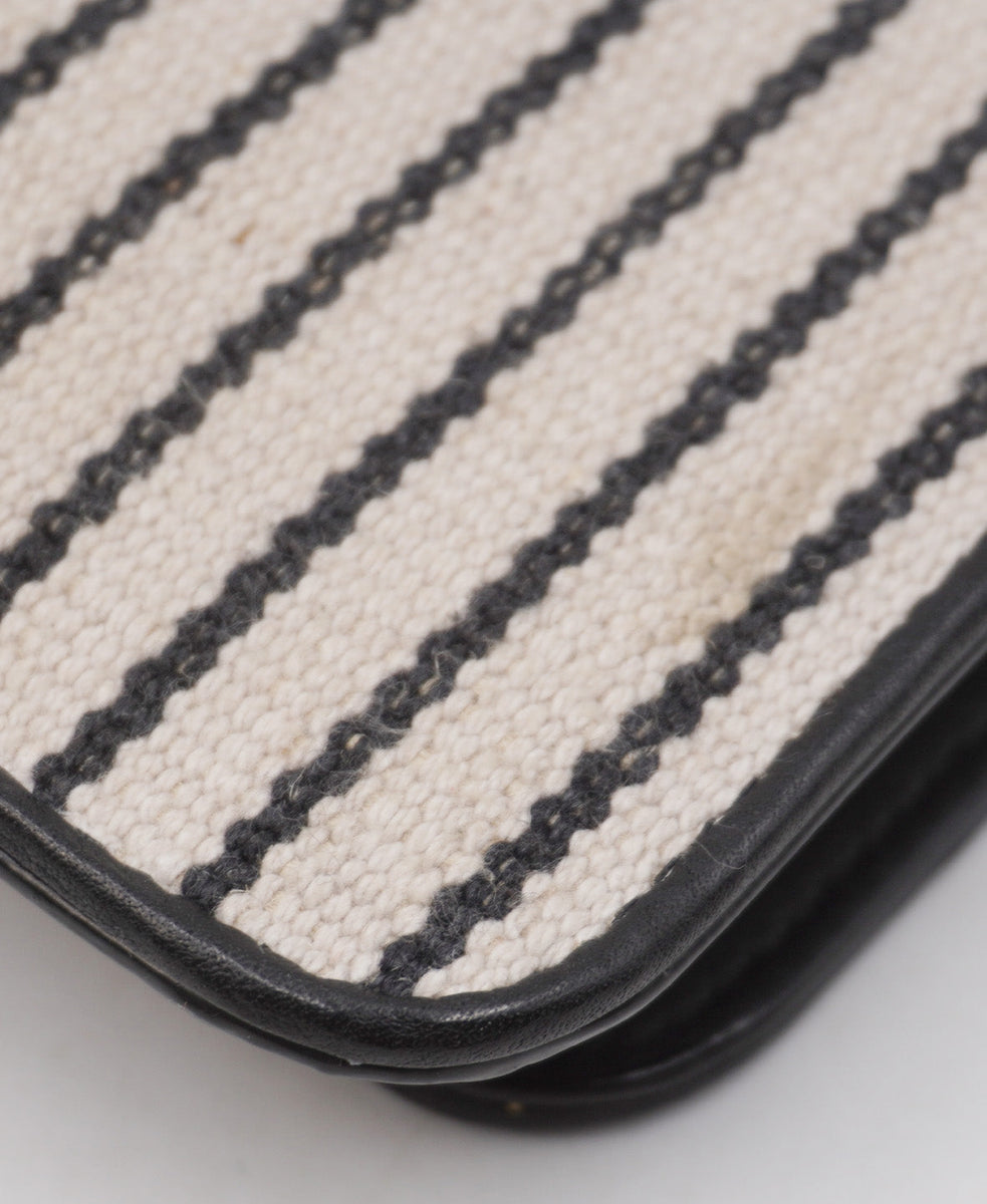 Close-up of Monogram bags hardware and fine stitching