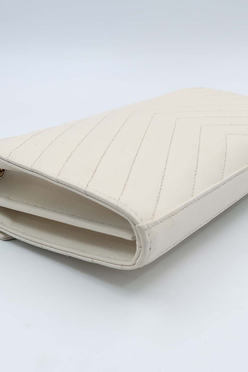 Close-up of Monogram bags hardware and fine stitching