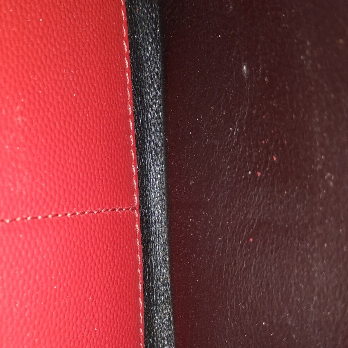 Monogram premium bags detail and craftsmanship close-up