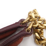 Close-up of Monogram bags hardware and fine stitching