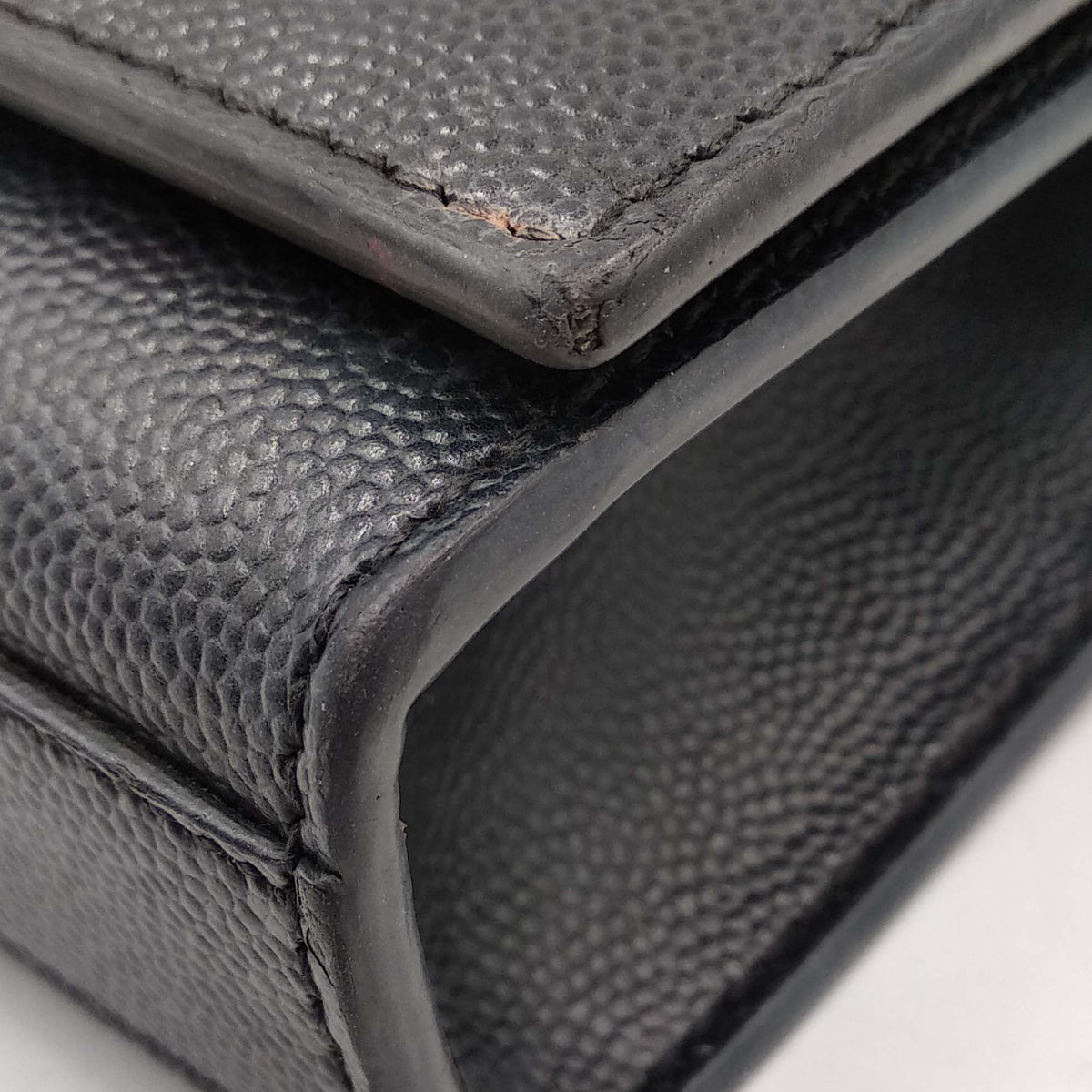 Monogram premium bags detail and craftsmanship close-up