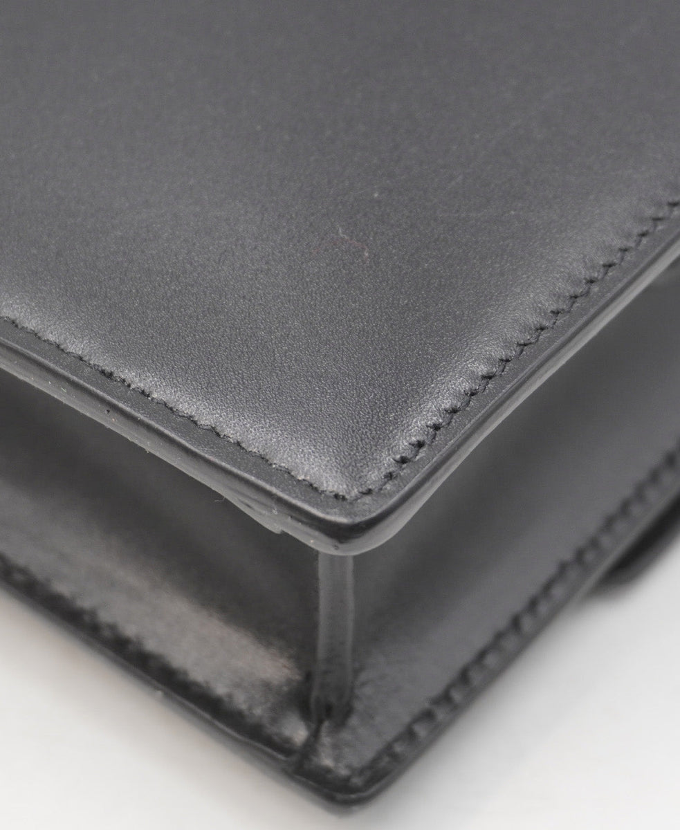 Close-up of Margaux bags hardware and fine stitching