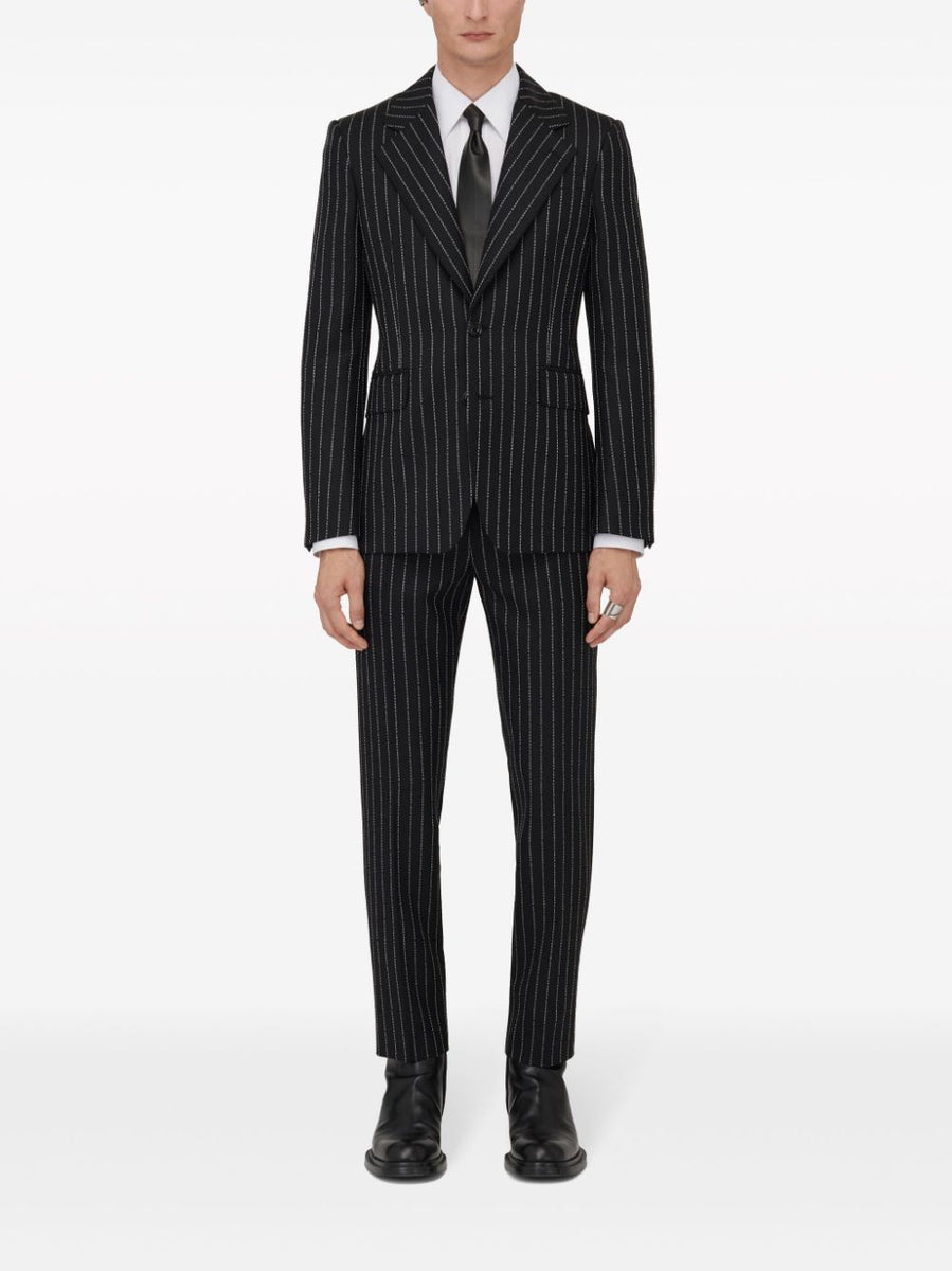 Alexander McQueen Jackets? Alexander Mcqueen Men Pinstripe Single-Breasted Jacket Luxury Designer Outerwear Jacket
