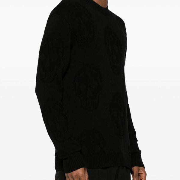 Alexander McQueen Sweaters? Alexander Mcqueen Men Skull Knitted Cotton Jumper Luxury Designer Knit Sweater