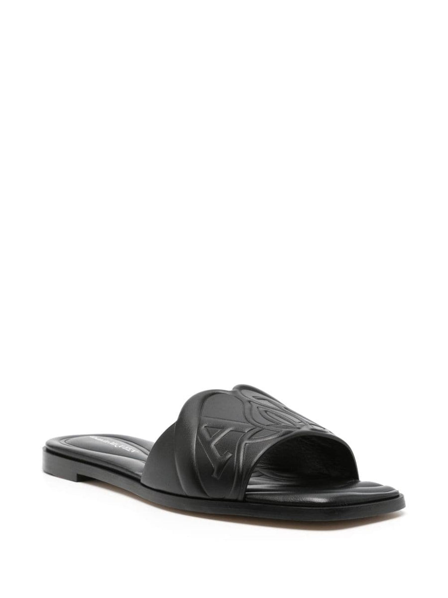 Alexander McQueen Shoes? Alexander Mcqueen Women Seal Leather Flat Sandals Premium Designer Casual Shoes