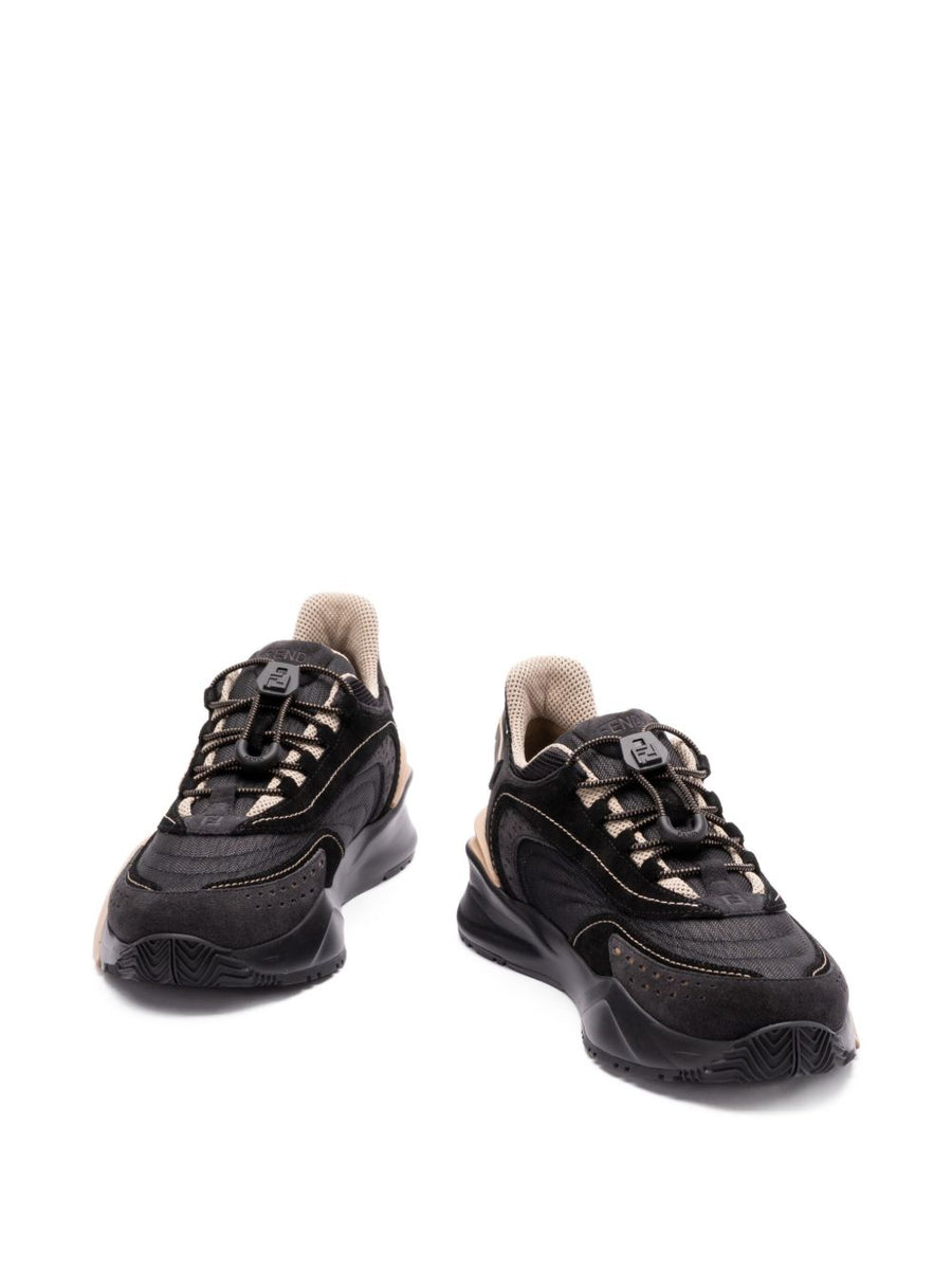 Close-up of Fendi athletic hardware and fine stitching