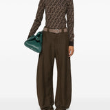 Close-up of Fendi sweaters & pullovers hardware and fine stitching