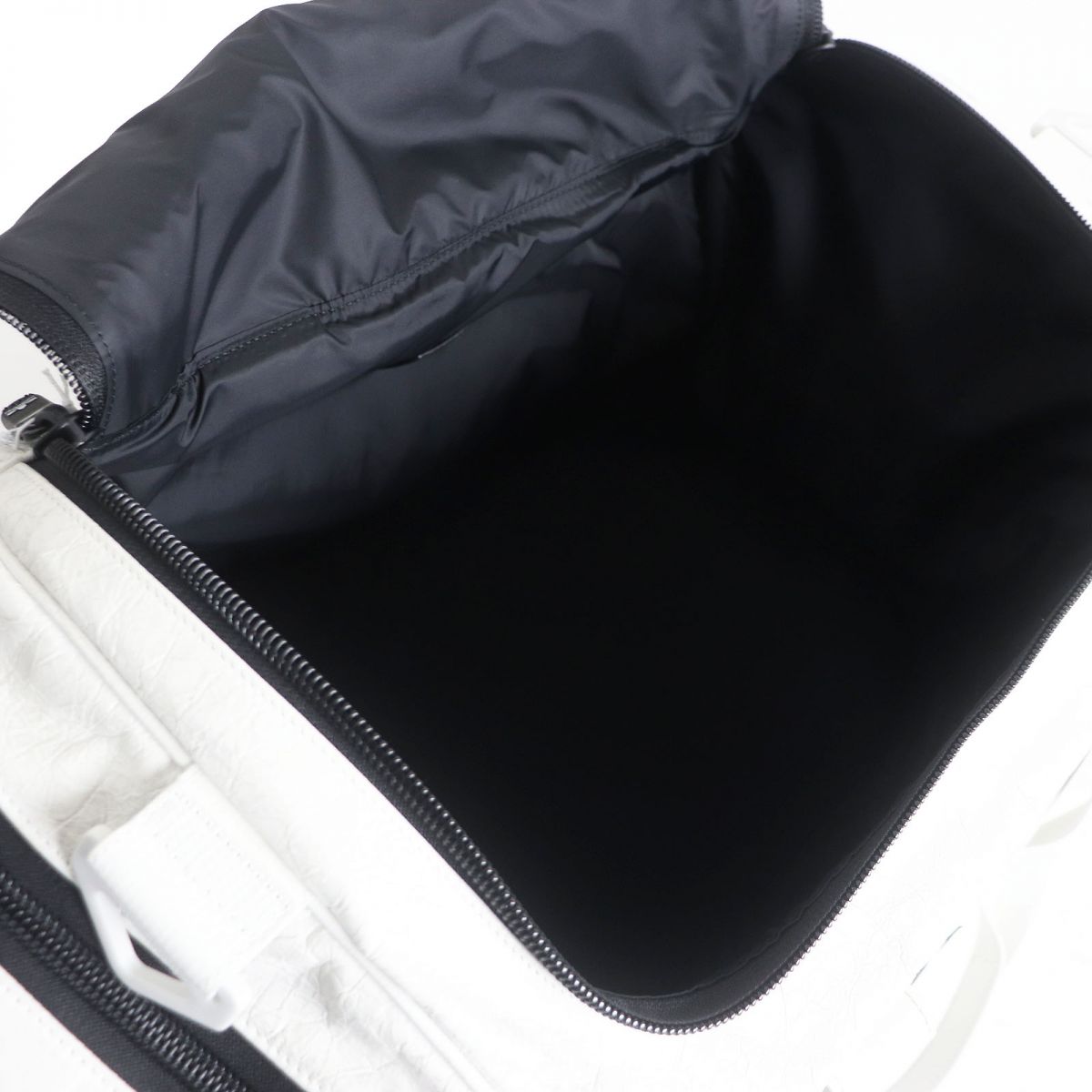 Side view of Balenciaga handbag White premium designer bag