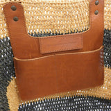 Balenciaga designer handbag raffia closeup detail