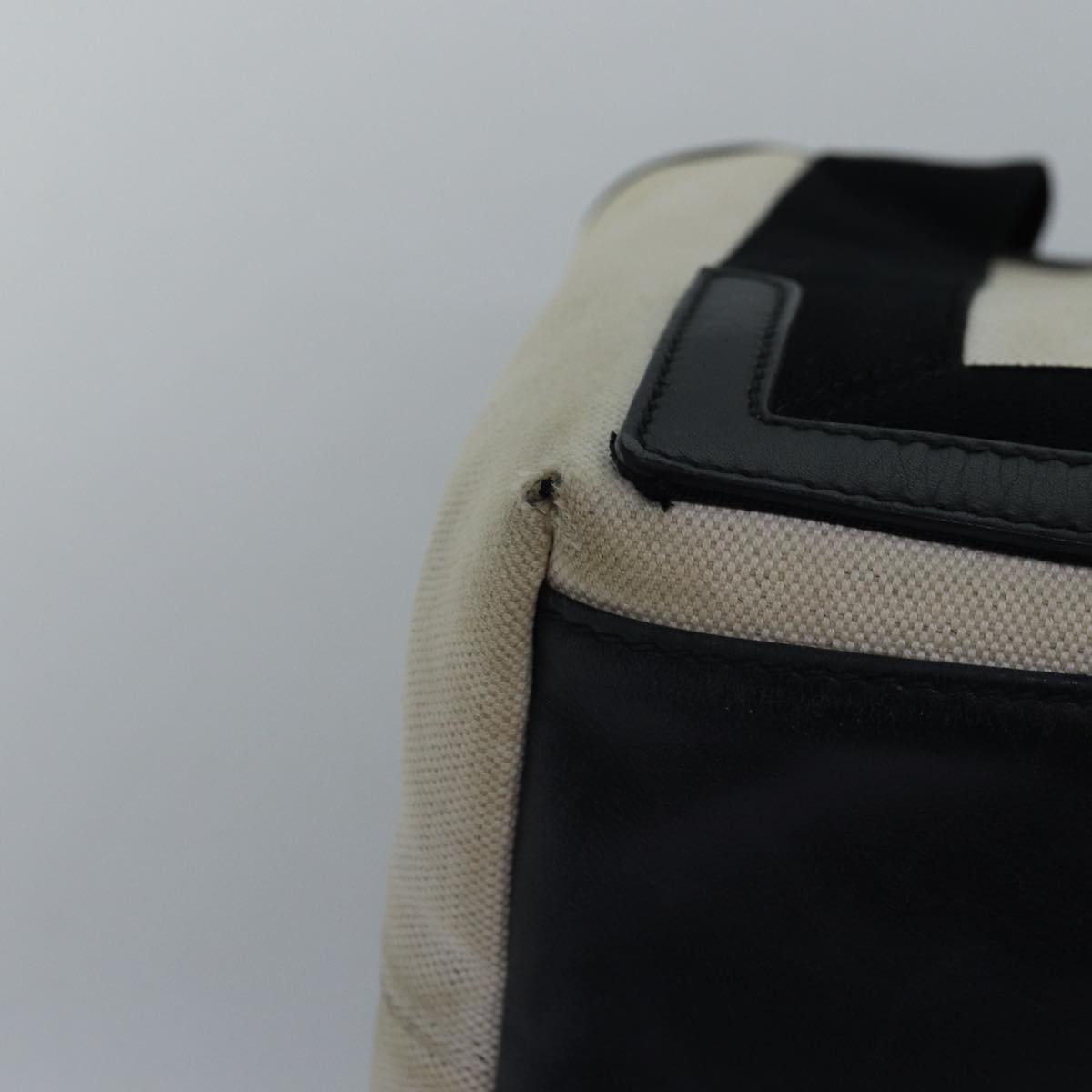 Balenciaga Navy Cabas S Hand Bag Canvas White Black 339933 | Luxury Canvas Tote Bag