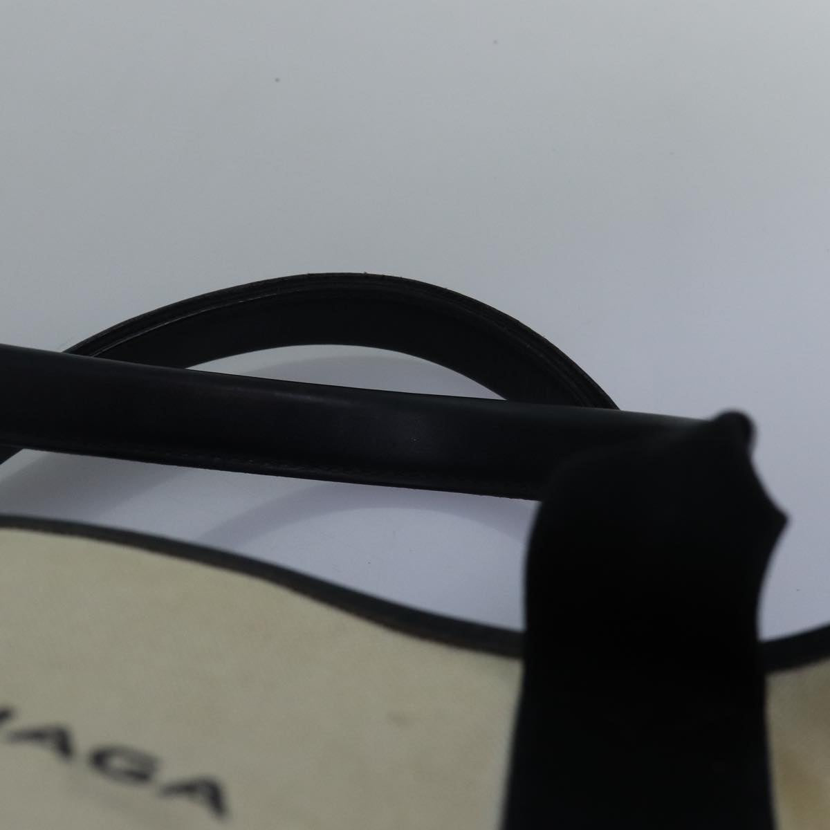 Balenciaga Navy Cabas S Hand Bag Canvas White Black 339933 | Luxury Canvas Tote Bag