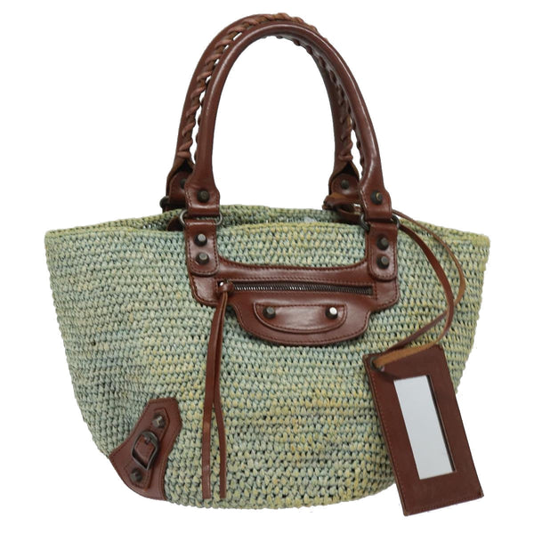Balenciaga Hand Bag Raffia Blue 236741 | Designer Luxury Handbag