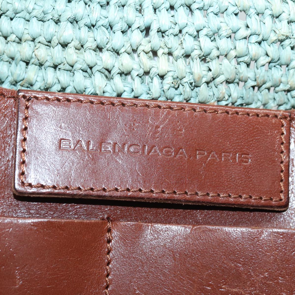 Balenciaga Hand Bag Raffia Blue 236741 | Designer Luxury Handbag