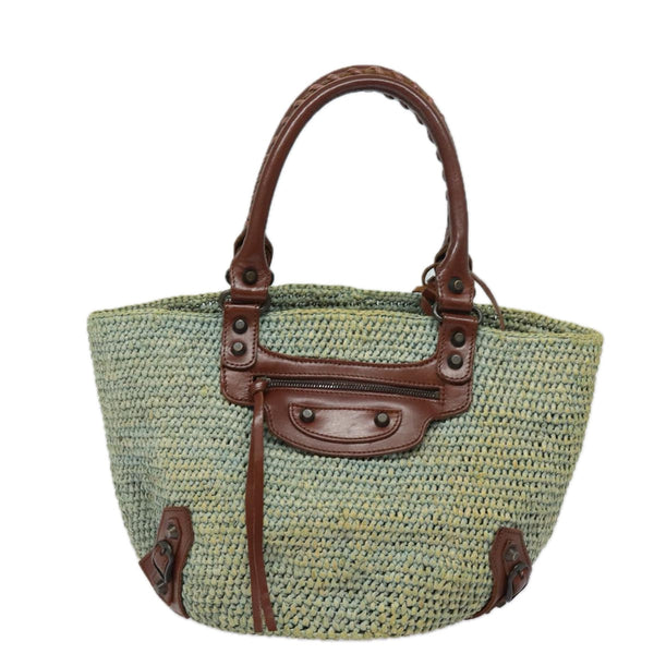 Balenciaga Hand Bag Raffia Blue 236741 | Designer Luxury Handbag