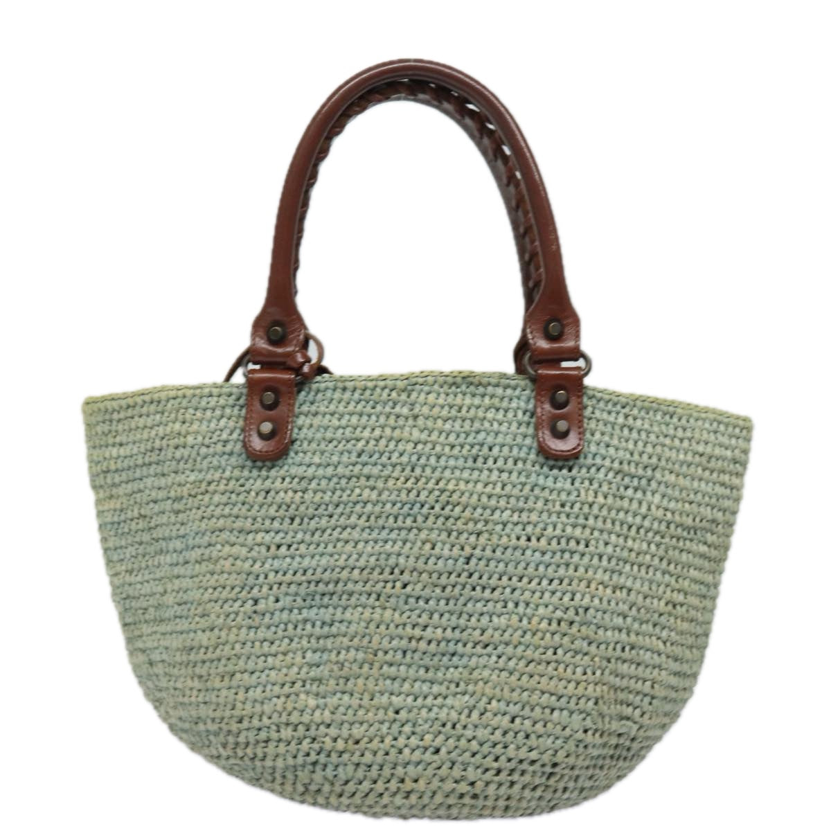 Balenciaga Hand Bag Raffia Blue 236741 | Designer Luxury Handbag