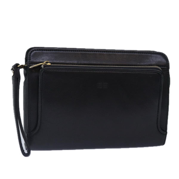Balenciaga Clutch Bag Leather Black Gold — Designer Clutch Bag