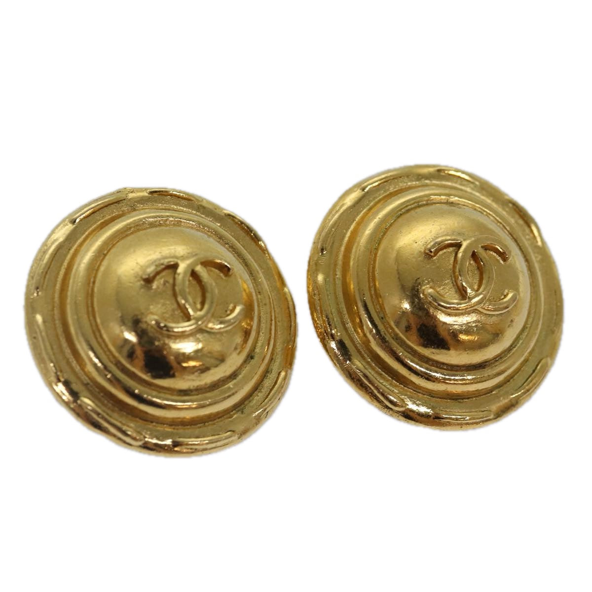 Chanel Jewellery? Chanel COCO Mark Earring metal Gold Auth yk14445 Luxury Designer Statement Jewellery