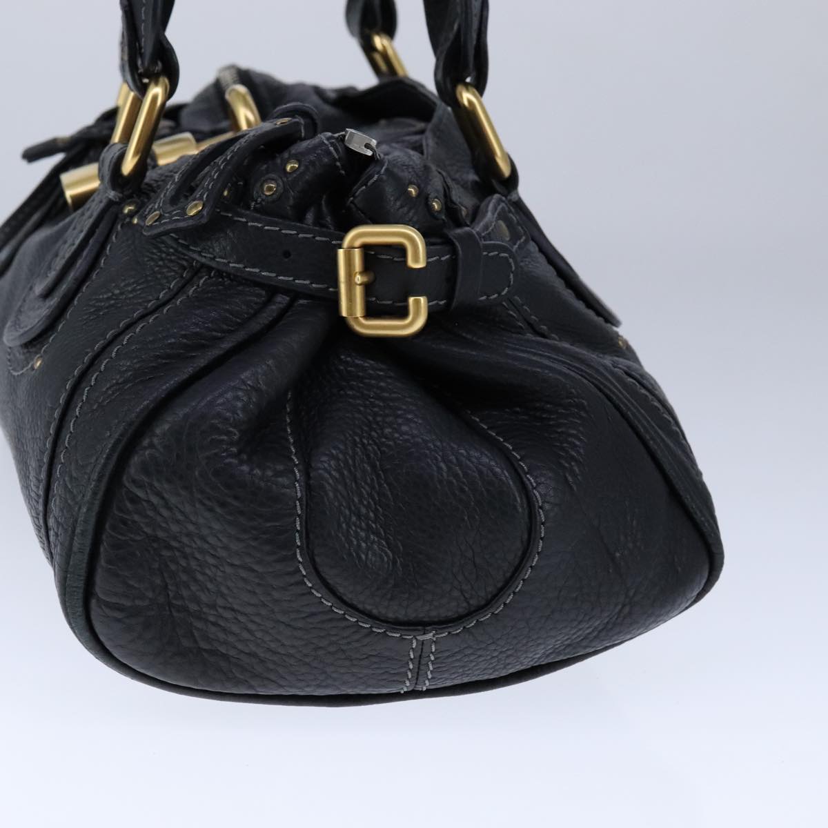Side view of Chloe handbag Black premium designer bag