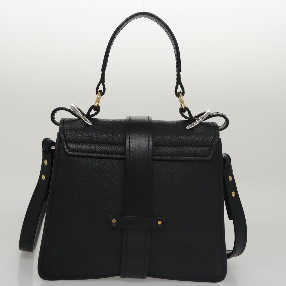 Side view of Chloe handbag Black premium designer bag