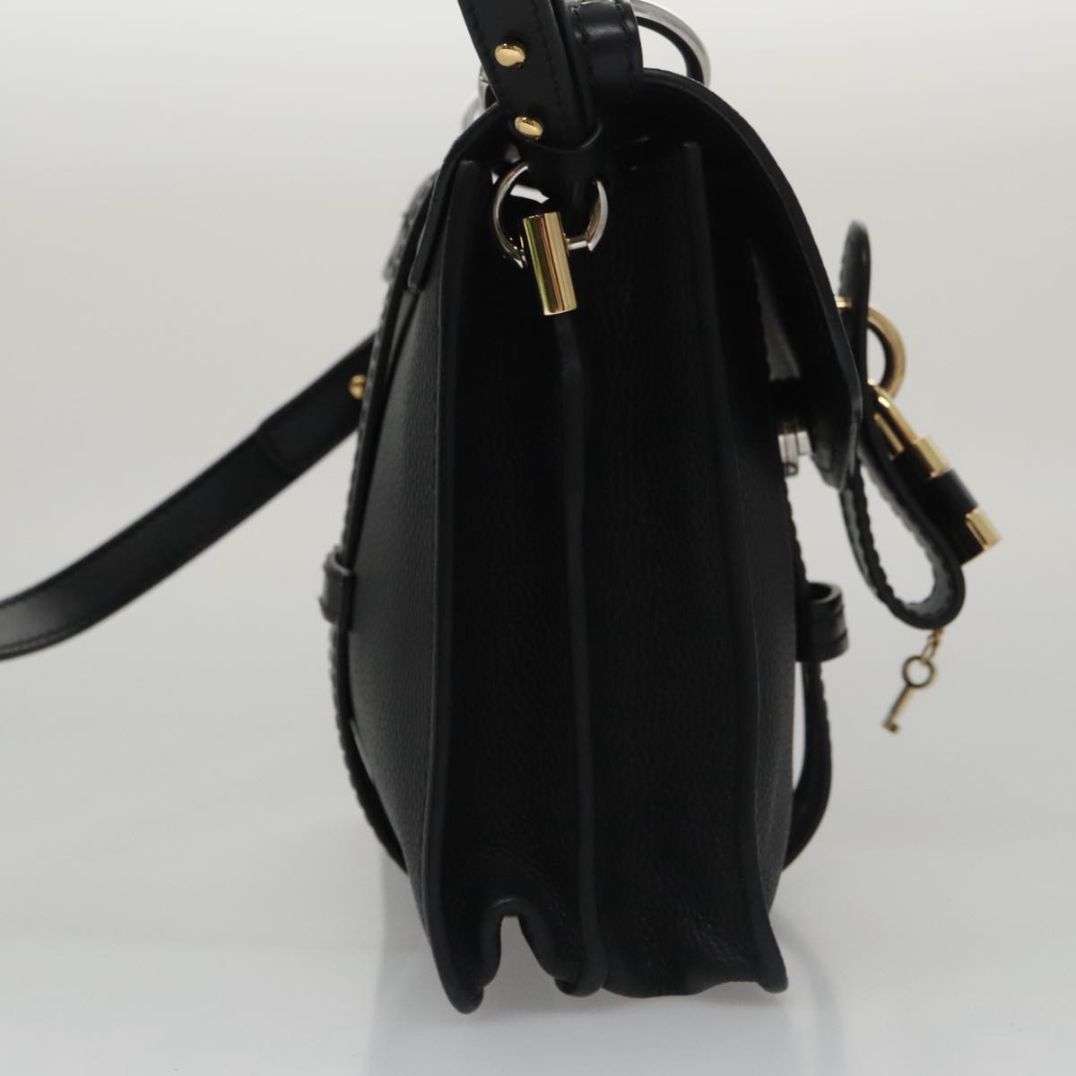 Chloe authentic luxury handbag Black leather craftsmanship