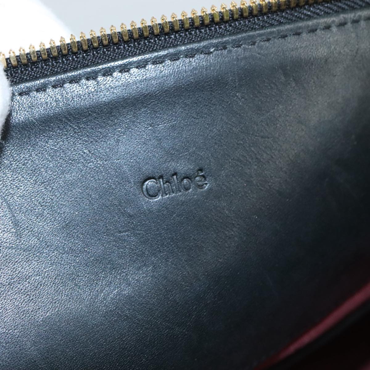 Chloe designer handbag leather closeup detail