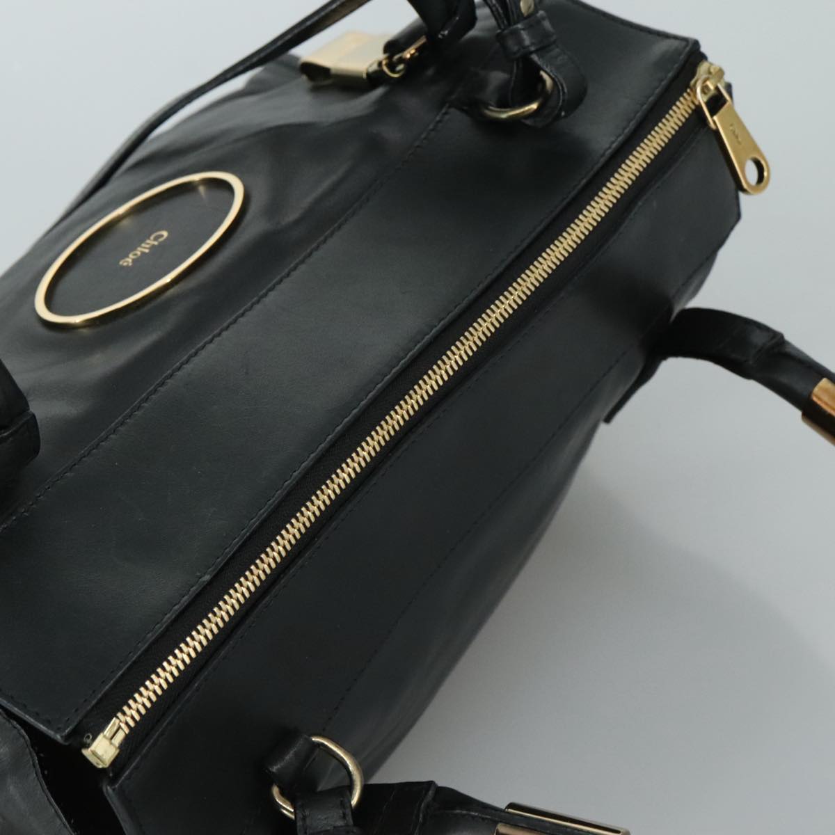 Side view of Chloe handbag Black premium designer bag