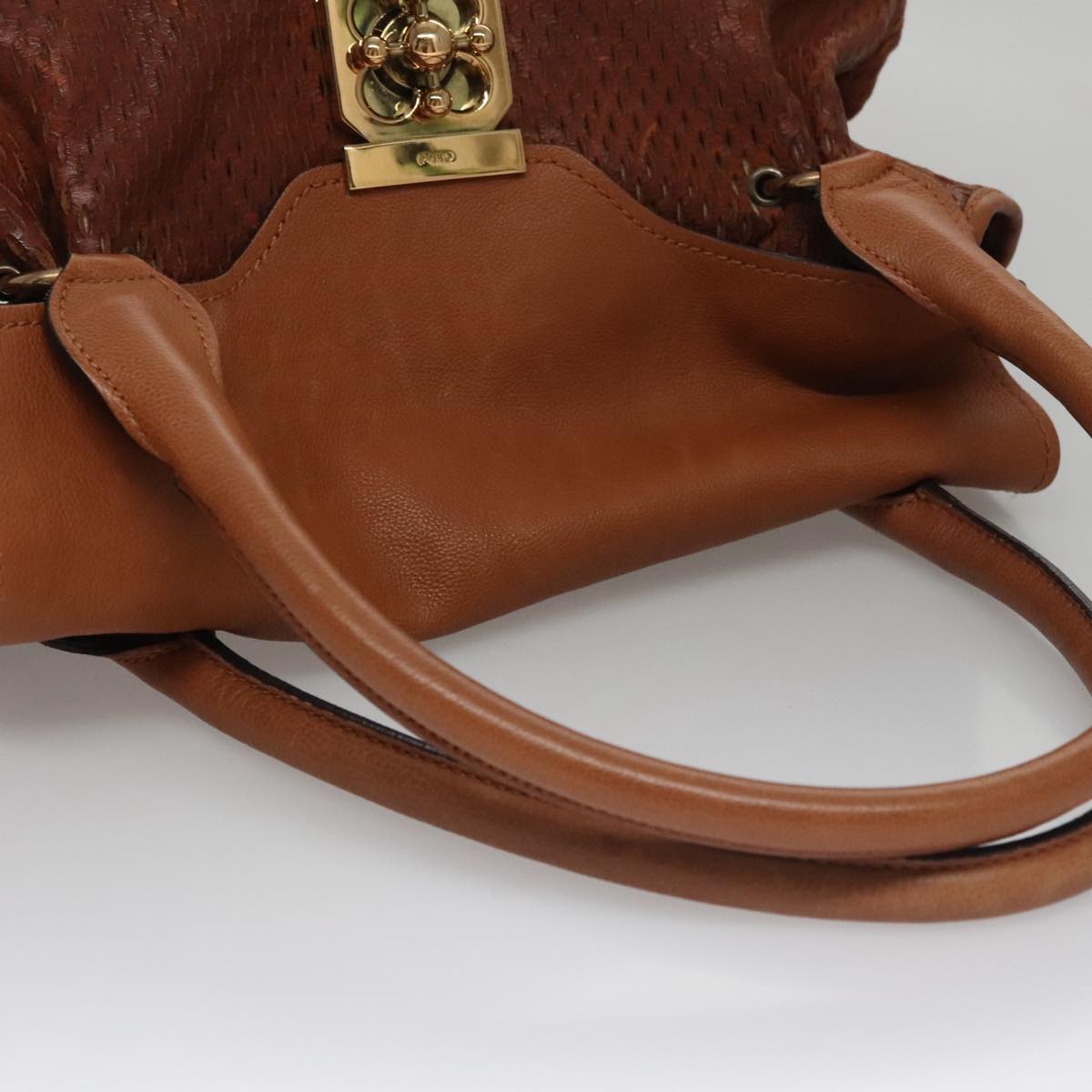 Chloe designer handbag leather closeup detail