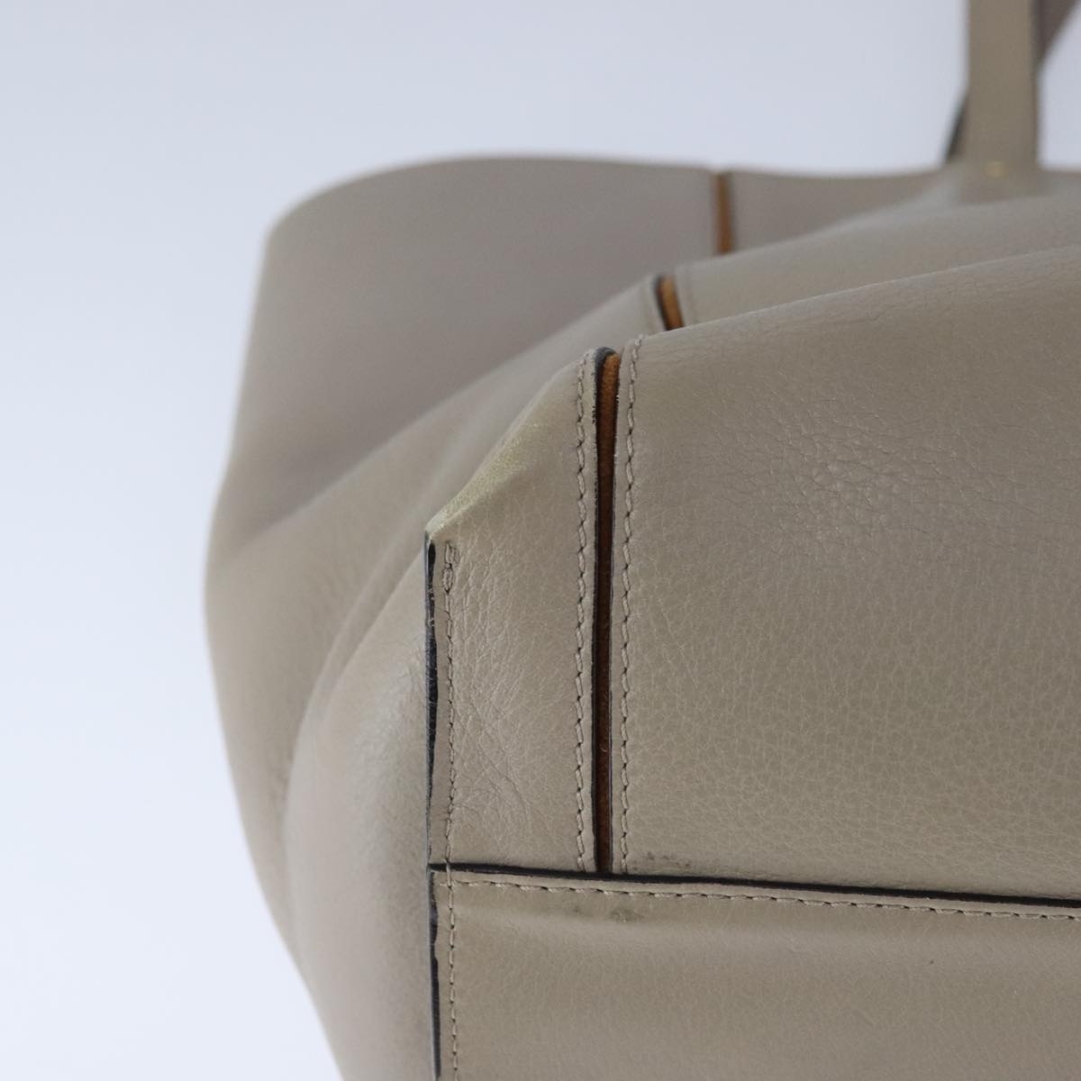 Side view of Chloe tote bag Beige premium designer bag