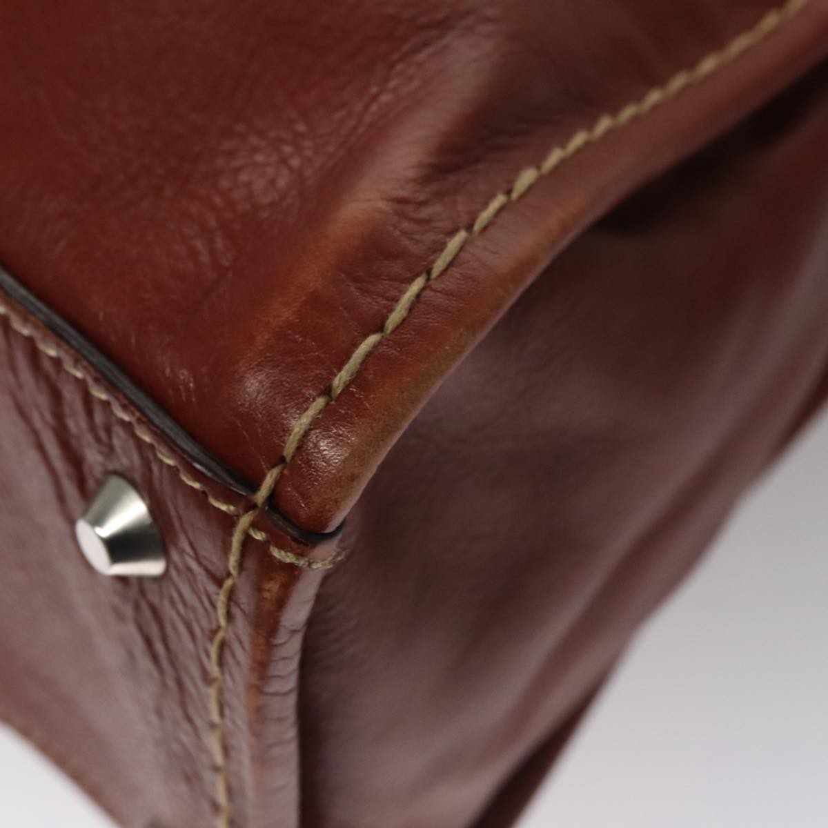 Side view of Chloe handbag Brown premium designer bag