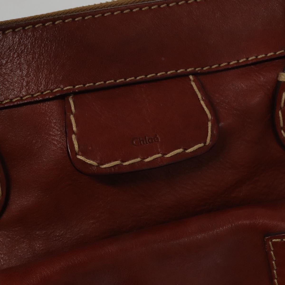 Chloe authentic luxury handbag Brown leather craftsmanship