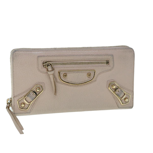 Balenciaga Classic Continental Zip Long Wallet Leather Pink 253036 | Luxury Leather Wallet