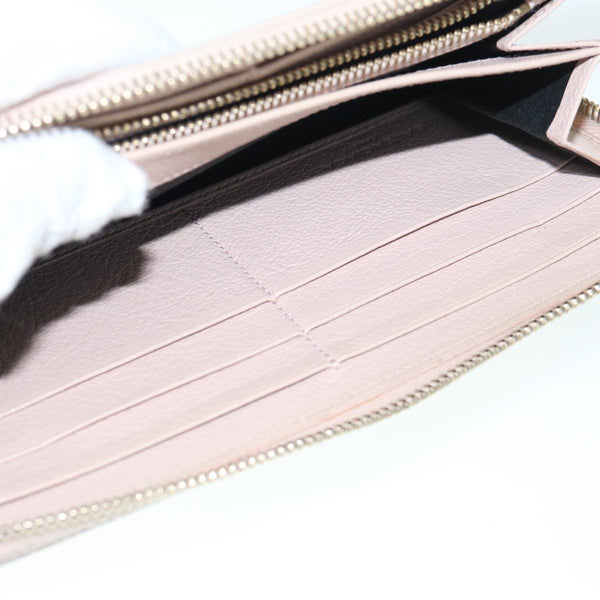 Balenciaga Classic Continental Zip Long Wallet Leather Pink 253036 | Luxury Leather Wallet