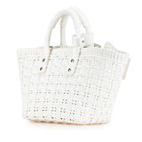 Balenciaga authentic luxury handbag White leather craftsmanship