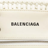 Side view of Balenciaga handbag White premium designer bag